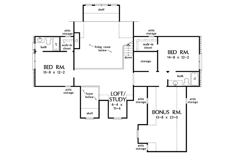 House Plan Design - Floor Plan - Upper Floor for Country House Plan #929-544 - 4 bed, 4 bath