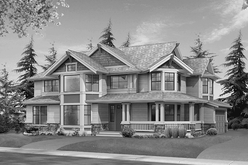 Dream House Plan - Craftsman Exterior - Front Elevation Plan #132-244