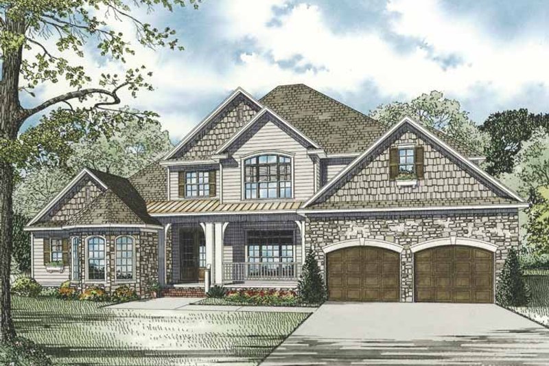 Architectural House Design - Country Exterior - Front Elevation Plan #17-3283