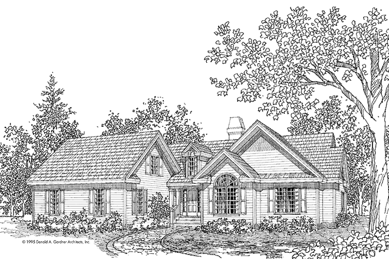 Dream House Plan - Country Exterior - Front Elevation Plan #929-487