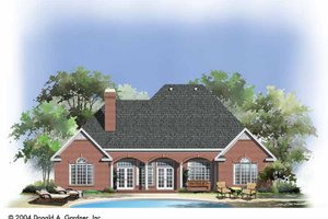 Exterior - Rear Elevation for Traditional House Plan #929-744 - 3 bed, 2.5 bath