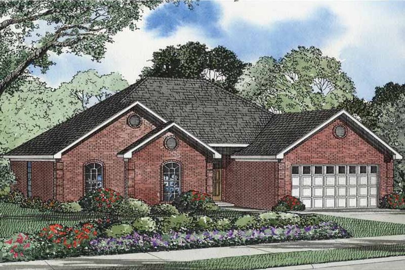Home Plan - Exterior - Front Elevation 3 for Ranch House Plan #17-2962 - 4 bed, 2 bath