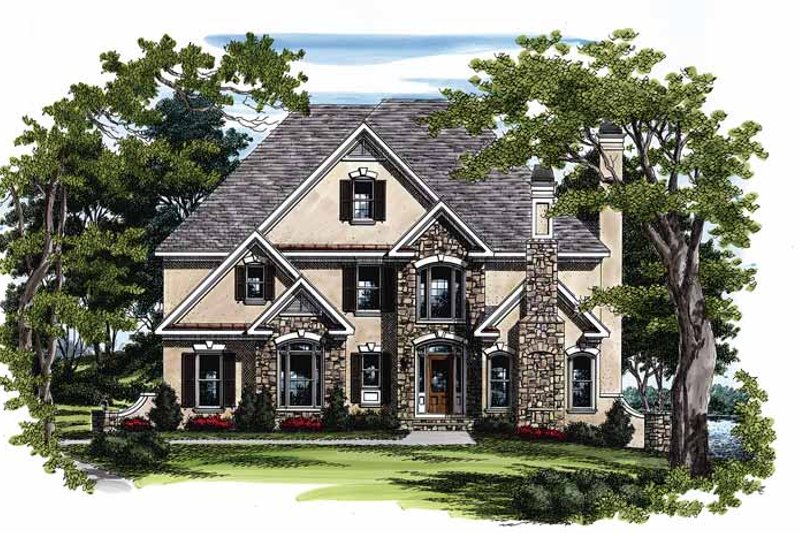 Home Plan - European Exterior - Front Elevation Plan #927-107