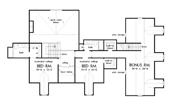 Dream House Plan - Country Floor Plan - Upper Floor Plan #929-409