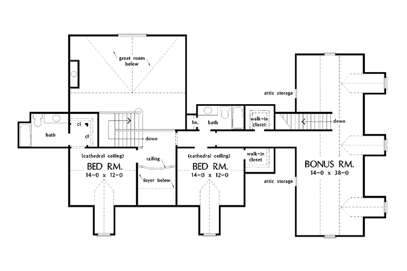 Home Plan - Floor Plan - Upper Floor for Country House Plan #929-409 - 4 bed, 4.5 bath