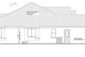 Exterior - Other Elevation 1 for Mediterranean House Plan #1058-37 - 3 bed, 2 bath