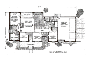 Floor Plan - Main Floor for European House Plan #310-646 - 2 bed, 2.5 bath