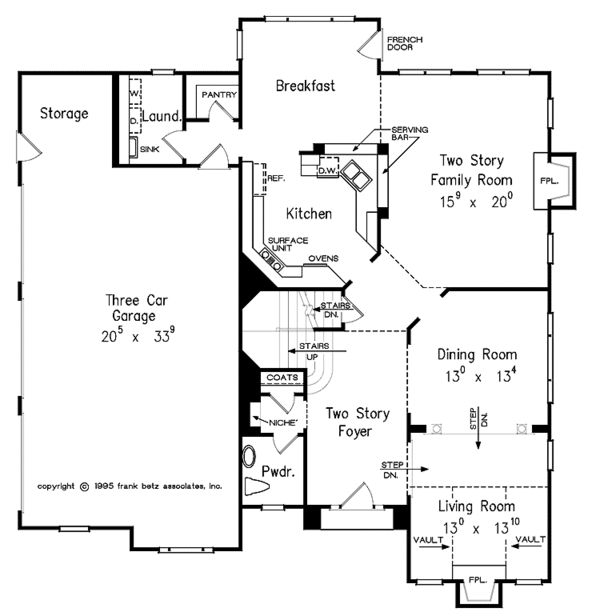 House Plan Design - European Floor Plan - Main Floor Plan #927-107