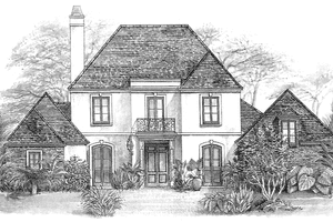 Dream House Plan - Exterior - Front Elevation for Country House Plan #301-126 - 5 bed, 3.5 bath