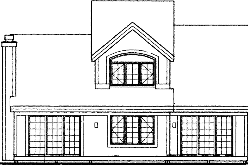 Home Plan - Exterior - Rear Elevation for Traditional House Plan #320-594 - 3 bed, 2.5 bath