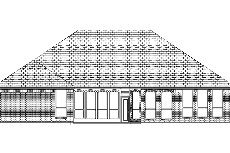 Home Plan - Exterior - Rear Elevation for Traditional House Plan #84-707 - 4 bed, 3 bath