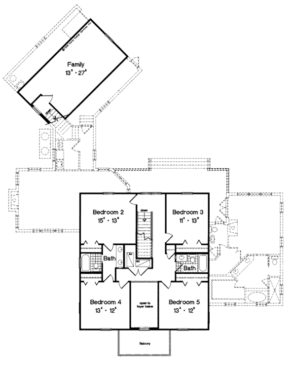 Dream House Plan - Country Floor Plan - Upper Floor Plan #417-709