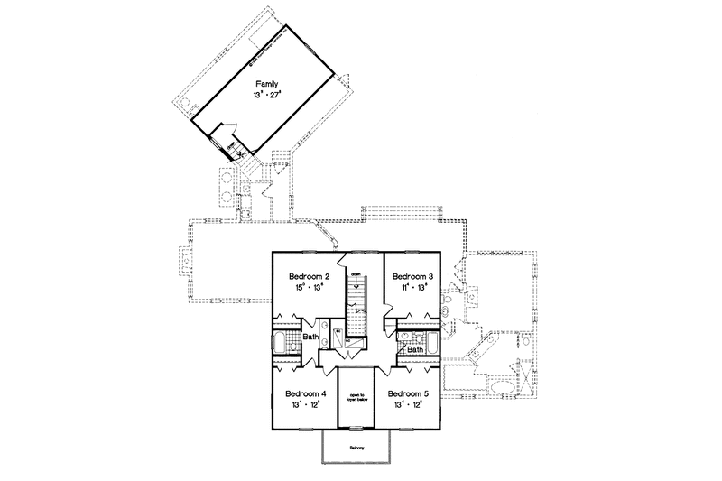 Home Plan - Floor Plan - Upper Floor for Country House Plan #417-709 - 5 bed, 3.5 bath