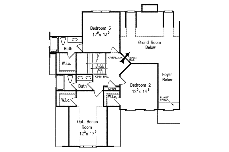 Dream House Plan - Floor Plan - Upper Floor for Craftsman House Plan #927-336 - 4 bed, 4 bath