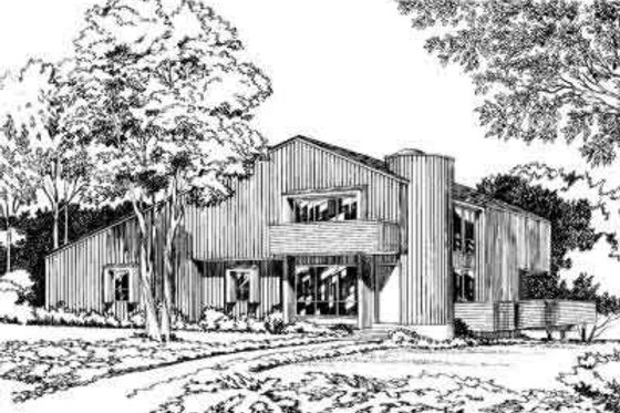 Exterior - Front Elevation for Modern House Plan #312-184 - 3 bed, 2.5 bath