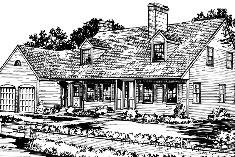 Home Plan - Colonial Exterior - Front Elevation Plan #320-1312