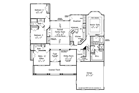 Floor Plan - Main Floor for Country House Plan #927-922 - 4 bed, 3 bath