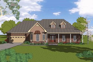 Country Exterior - Front Elevation Plan #8-116