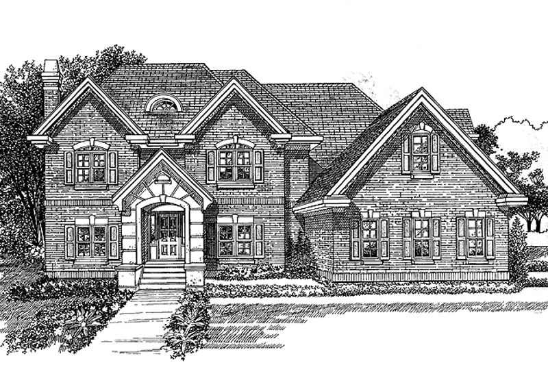 House Blueprint - Colonial Exterior - Front Elevation Plan #47-946