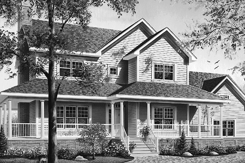 Architectural House Design - Traditional Exterior - Front Elevation Plan #23-2465