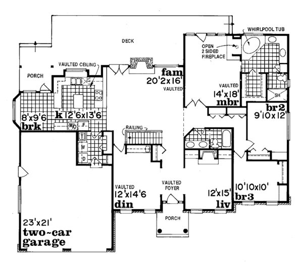House Blueprint - Colonial Floor Plan - Main Floor Plan #47-831