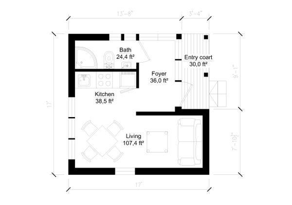 Modern Floor Plan - Main Floor Plan #549-10