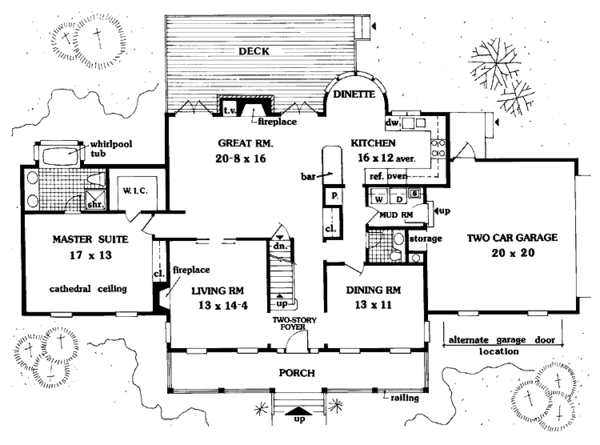 House Plan Design - Country Floor Plan - Main Floor Plan #3-321