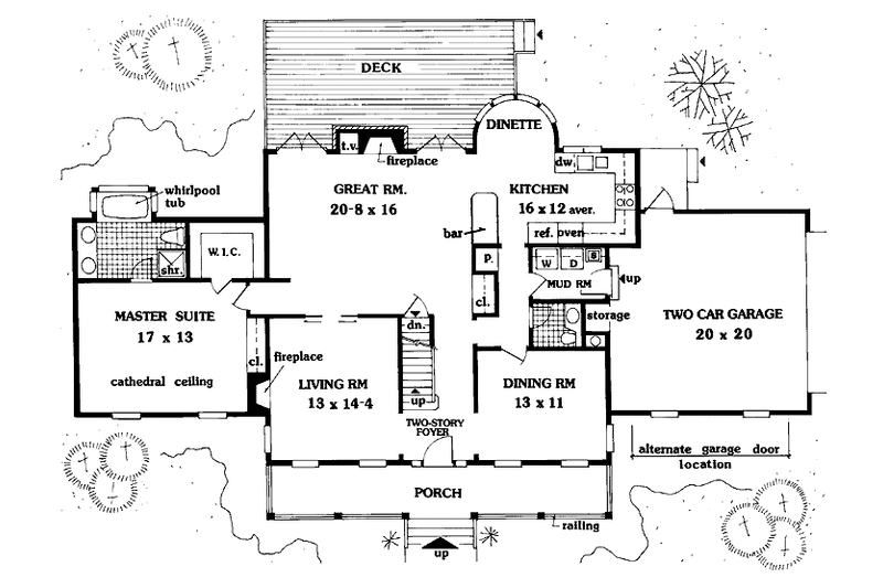 Dream House Plan - Floor Plan - Main Floor for Farmhouse House Plan #3-321 - 5 bed, 2.5 bath
