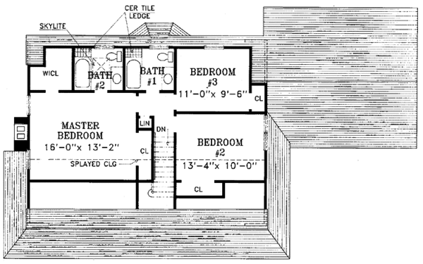 Dream House Plan - Country Floor Plan - Upper Floor Plan #314-247