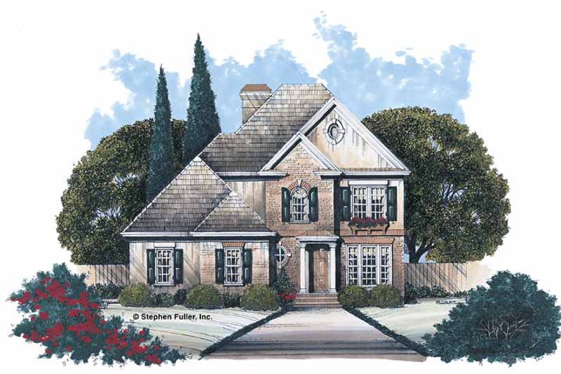 Home Plan - Colonial Exterior - Front Elevation Plan #429-84