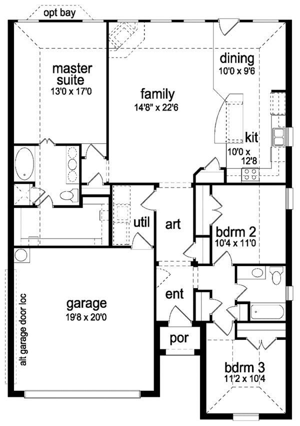 Dream House Plan - Traditional Floor Plan - Main Floor Plan #84-687
