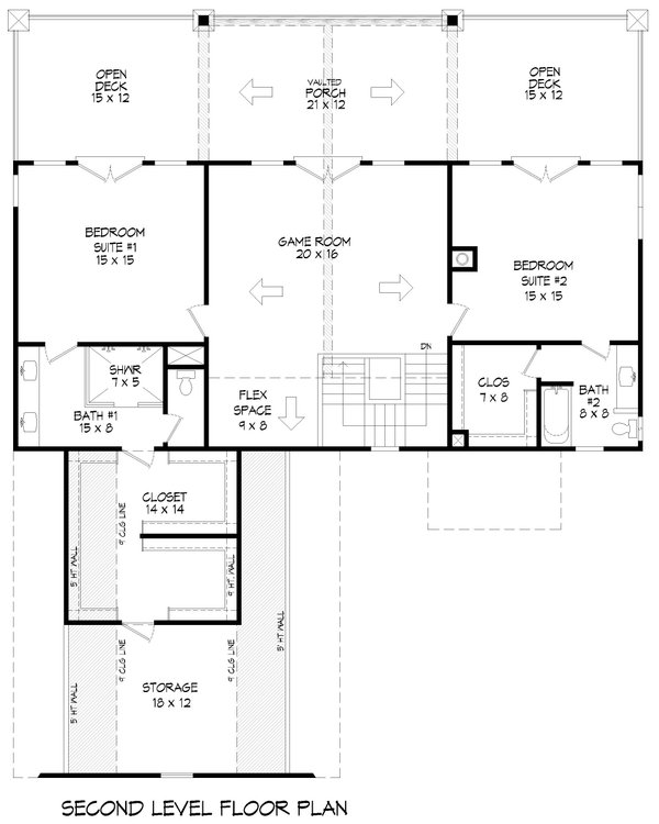 Home Plan - Country Floor Plan - Upper Floor Plan #932-1228