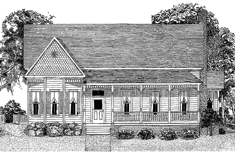 Architectural House Design - Victorian Exterior - Front Elevation Plan #1014-20
