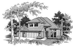 Traditional Exterior - Front Elevation Plan #48-723