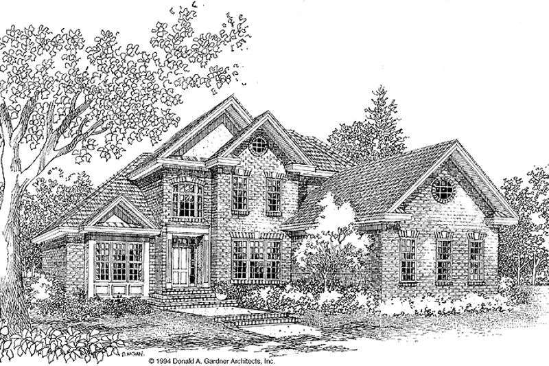 Architectural House Design - Traditional Exterior - Front Elevation Plan #929-183