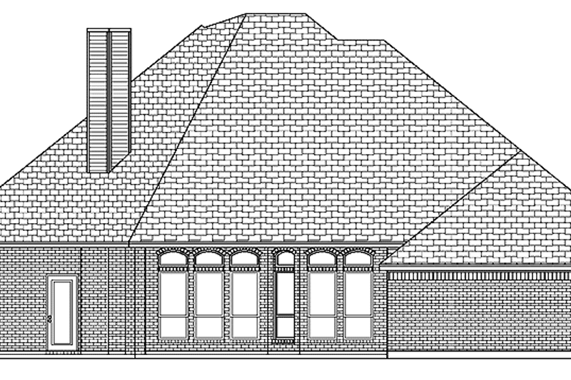 Dream House Plan - Exterior - Rear Elevation for Traditional House Plan #84-768 - 3 bed, 2 bath