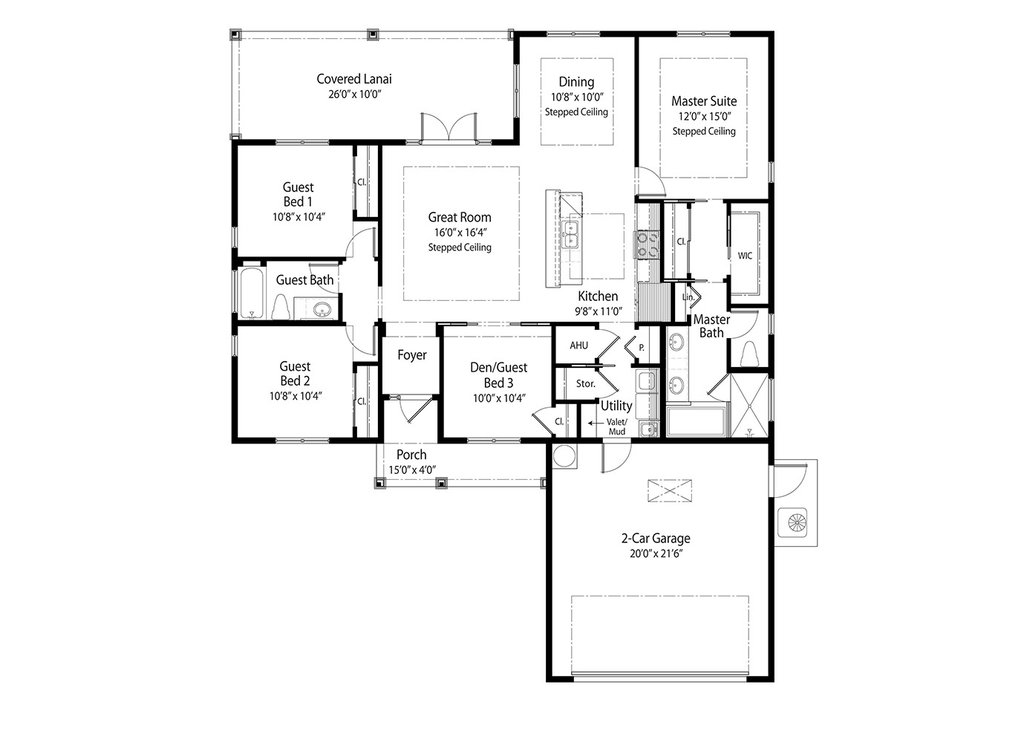 Farmhouse Style House Plan - 3 Beds 2 Baths 1620 Sq/Ft Plan #938-138 ...