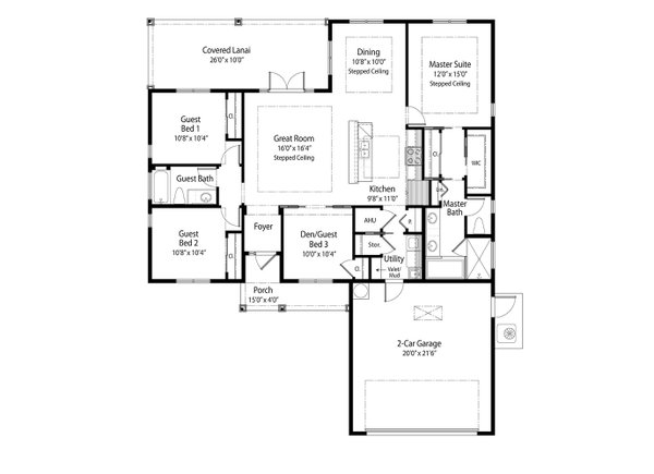 House Plan Design - Farmhouse Floor Plan - Main Floor Plan #938-138