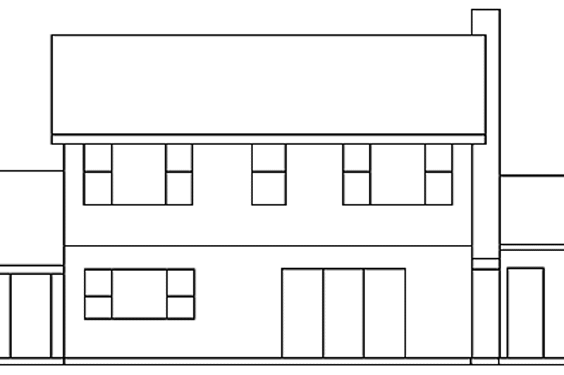 Dream House Plan - Exterior - Rear Elevation for Traditional House Plan #60-997 - 4 bed, 3 bath