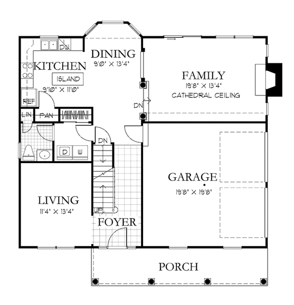 House Plan Design - Country Floor Plan - Main Floor Plan #1029-41