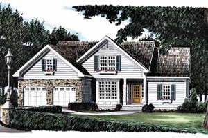 Country Exterior - Front Elevation Plan #927-395