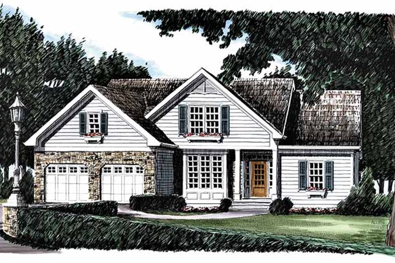 Dream House Plan - Country Exterior - Front Elevation Plan #927-395