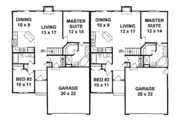 Traditional Style House Plan - 4 Beds 4 Baths 2190 Sq/Ft Plan #58-219 