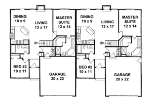 Floor Plan - Main Floor for Traditional House Plan #58-219 - 4 bed, 4 bath