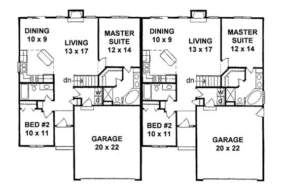 Floor Plan - Main Floor for Traditional House Plan #58-219 - 4 bed, 4 bath