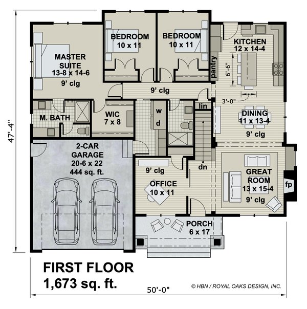 House Blueprint - Traditional Floor Plan - Main Floor Plan #51-1177