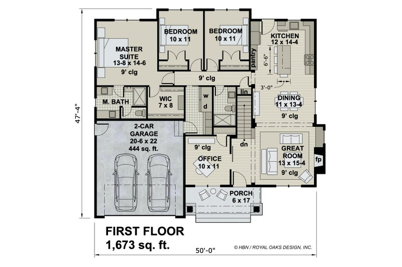 Architectural House Design - Floor Plan - Main Floor for Traditional House Plan #51-1177 - 3 bed, 2 bath