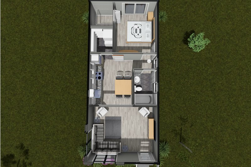 Dream House Plan - Floor Plan - Main Floor 1 for Cottage House Plan #513-2434 - 1 bed, 1 bath