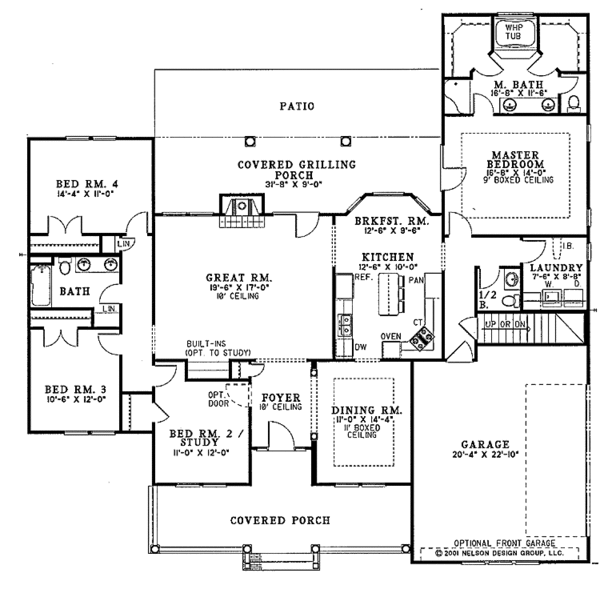 House Plan Design - Country Floor Plan - Main Floor Plan #17-3250