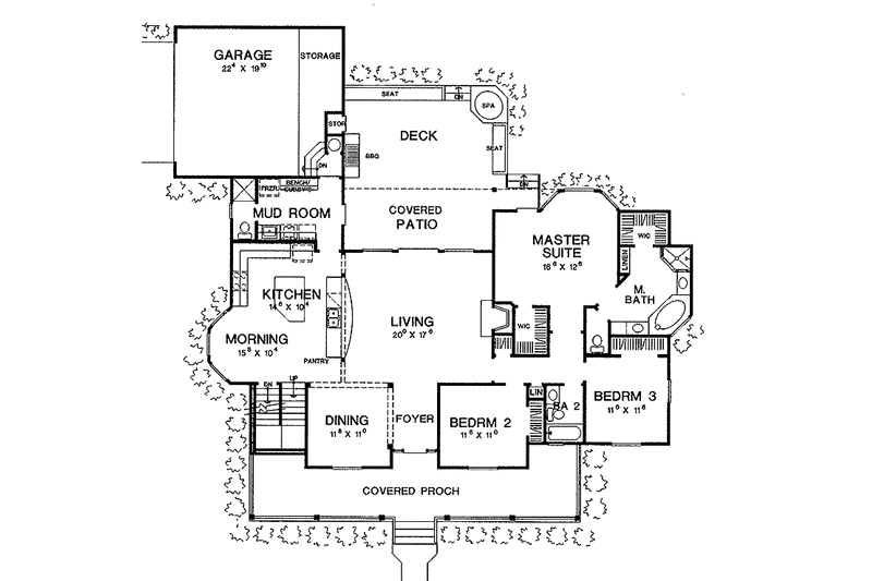 Home Plan - Floor Plan - Main Floor for Country House Plan #472-246 - 5 bed, 3.5 bath